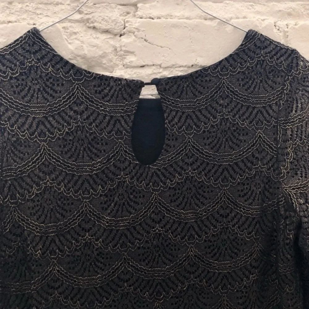 NWOT - Francesca's - Classic Black and Gold Dress - Size Large - Picture 5 of 7